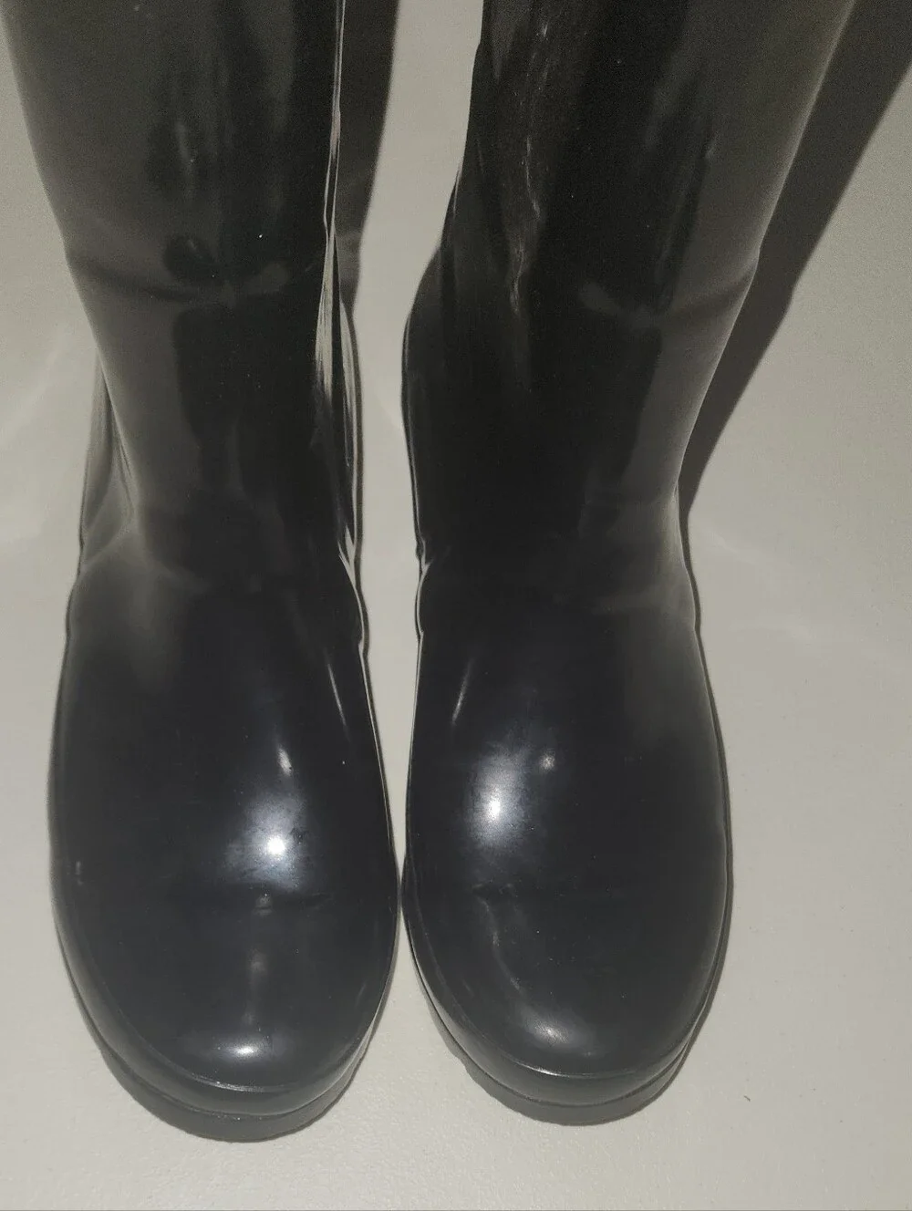London Fog Tall Black Rain Boots Waterproof Women US Size 9